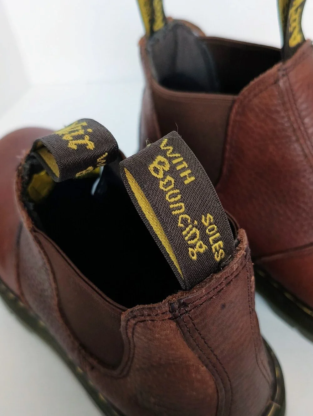 Like New Dr.Martens Rivet Steel Toe Chelsea Lug Sole Pull-On Work Boots